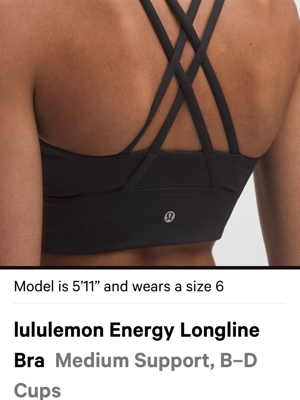lululemon athletica Black Strappy Sports Bra - Picture 3 of 3